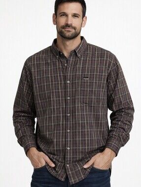 Ariat Shirt Pro Series Button Down Mens XL Plaid Long Sleeve Cotton Blend